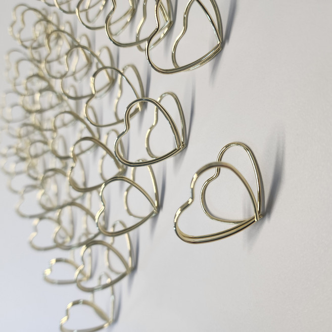 메리라라 사랑을 담은 하트 메모홀더, 골드, 10개