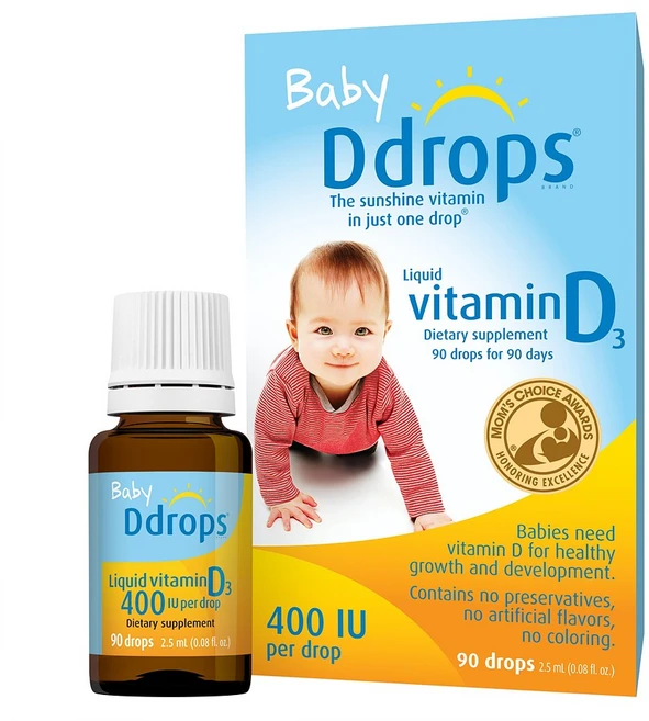 Ddrops Baby D3 400IU 리퀴드 0.08fl.oz(2.5mL), 1개, 2.268g - 쿠팡