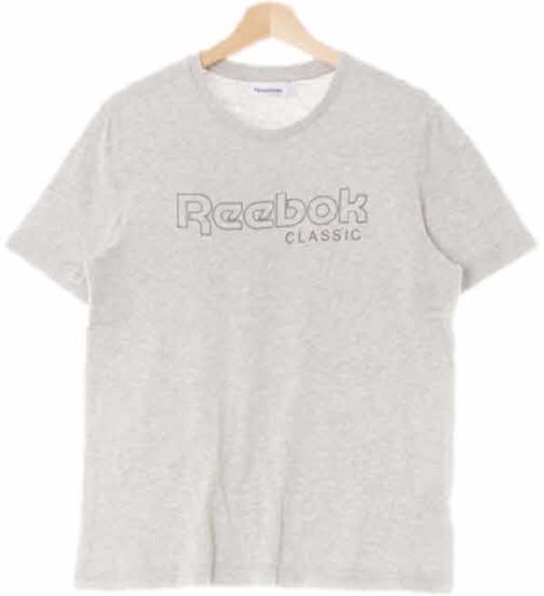 7959 리복 그레이 면 빅로고레귤러핏반팔티 [L]