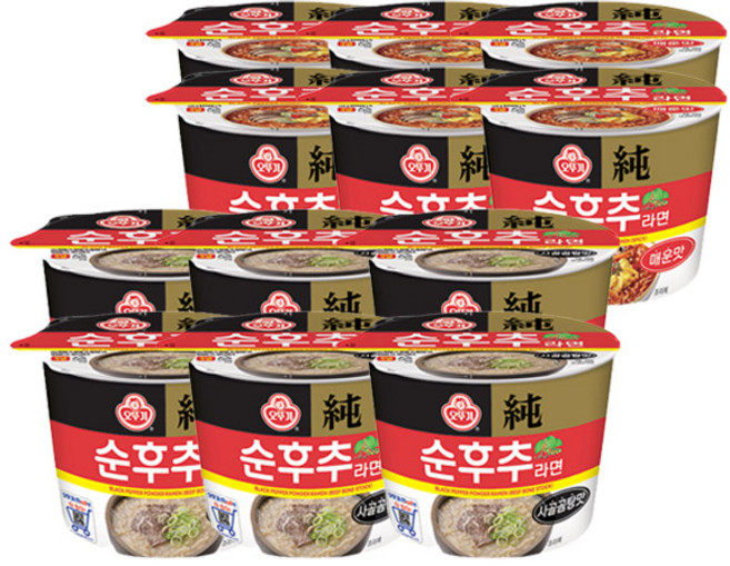순후추라면 사골곰탕맛 X6 매운맛X6, 12개