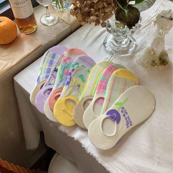 튤립 꽃 페이크 삭스 레이스 어린이집 귀여운 덧신 선물