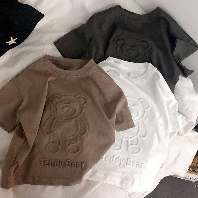 [앙디] O상의 엠보테디베어 (OC243)_(아동복 아동옷 기본 의류 남아용 공용 여름 반팔 라운드티 이너티 베이직)