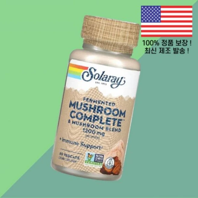솔라레이 발효 퍼멘티드 버섯 컴플리트 베지캡 60정 Solaray Fermented Mushroom Complete 60 VegCaps, 솔라레이 발효 퍼멘티드 버섯 컴플리트 베지캡 60정 S, 1 - 쿠팡
