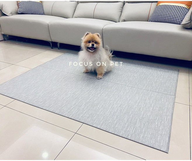 dfang 迪邦寵物地墊 韓國地墊 狗狗涼墊 寵物止滑墊 摺疊款(4mm) 防水 PVC地墊 廚房地墊, 1個, 花崗岩,60 x 140cm(單塊)