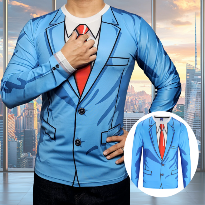 3D 프린팅 웃긴 긴팔티셔츠 반티 단체티 쓸데없는선물