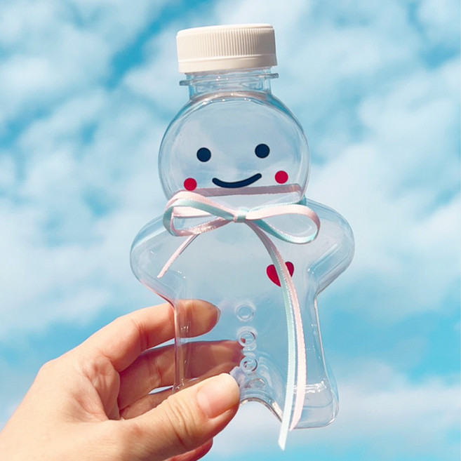 진저맨 공병 화이트 5p 쥬스병 더치병 밀크티 커피 포장용기, 5개, 350ml