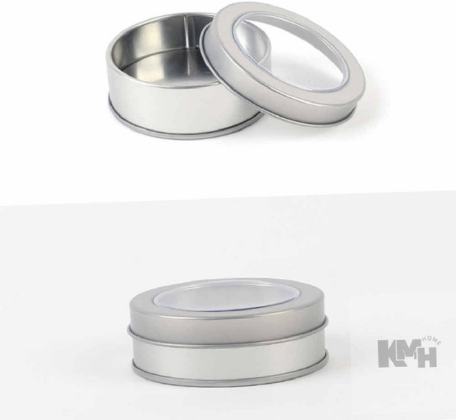 에버템즈 미니 원형 철제 스틸 틴케이스 150ml 사탕캔디틴케이스 악세사리포장수납미니케이스 미니어처틴케이스, 90x35mm - 막힘