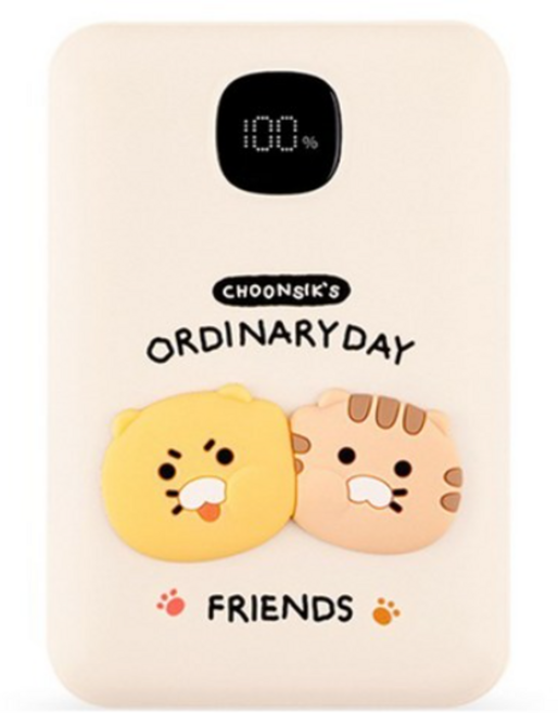 카카오프렌즈 CS 고속충전 보조배터리 10000mAh, IVORY, PBP-30