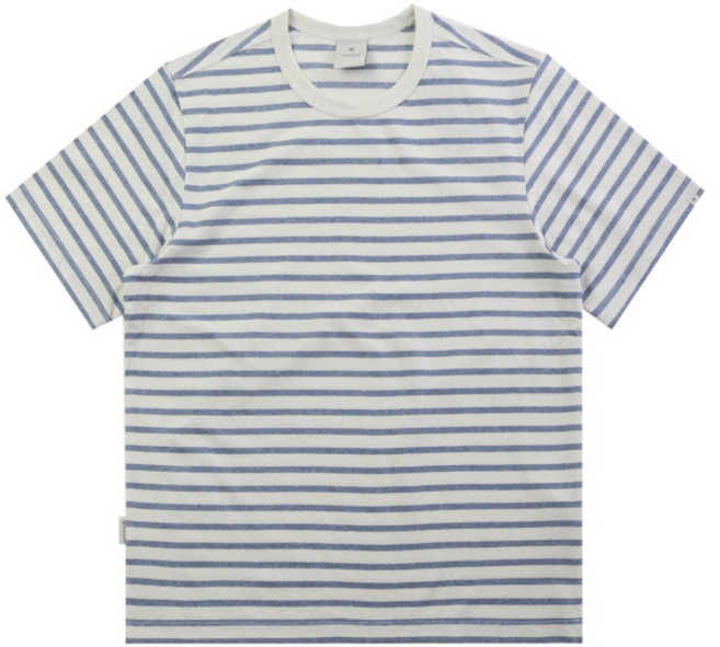 [스노우피크] 남성 소로나 스트라이프 반팔 티셔츠 S26MUFTS68 BL