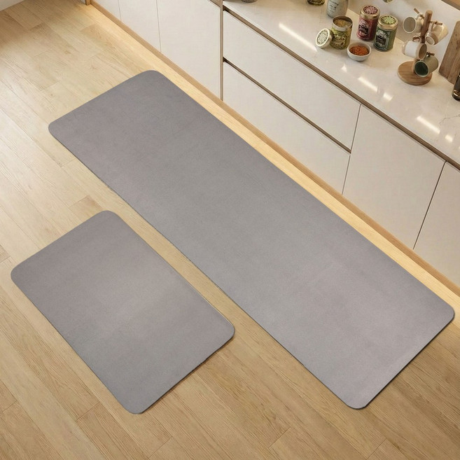 모레아오브제 빨아쓰는 소프트 규조토 주방매트 발매트 1+1 세트 무지단색심플 14종, SIM-2613