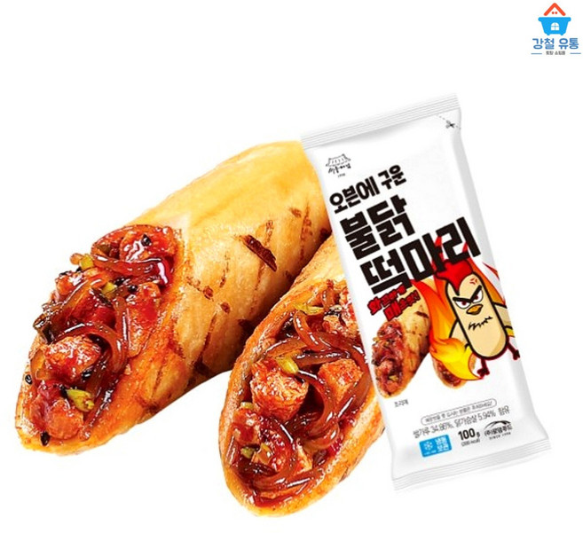 오븐에 구운 불닭 떡마리 (겉바속촉 식감 든든한 간식 간편음식), 100g, 5개