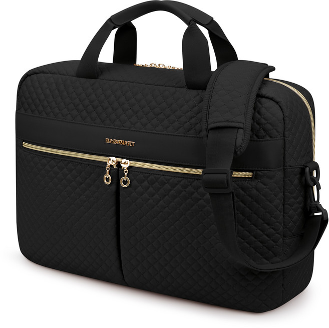 BAGSMART 대용량 노트북 가방 방수 충격흡수 15.6인치 17.3인치 서류 가방, 268블랙, 1개