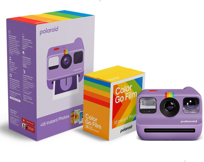 [공식] 폴라로이드 고 2세대 + 컬러 필름 번들 (16매), 1개, 퍼플 - 006566