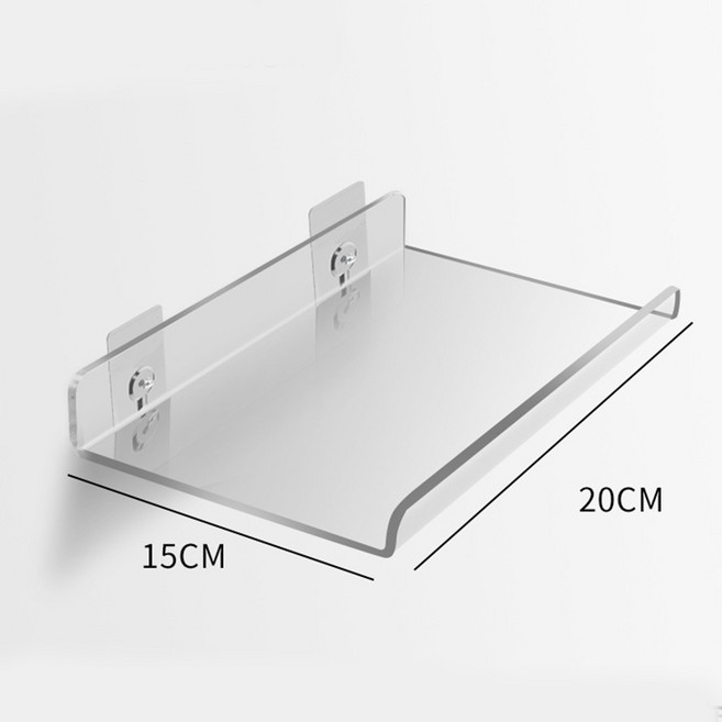 무타공 아크릴 선반 부착식 투명아크릴 다용도 욕실선반, U타입