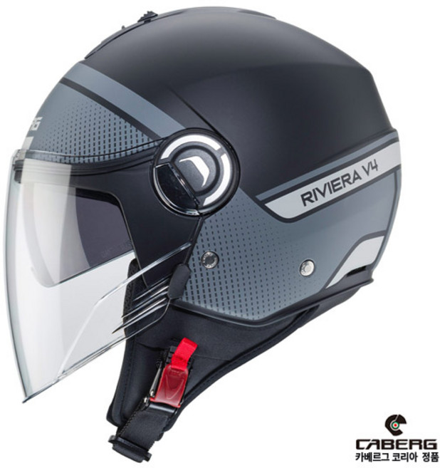 카베르그 리비에라 V4 오픈페이스 헬멧-무광 블랙/그레이, M(57-58)
