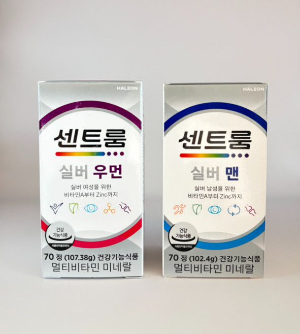 센트룸 실버 남녀 종합비타민 2종 (실버 포맨 70정 + 포우먼 70정) 멀티비타민, 140정, 1세트