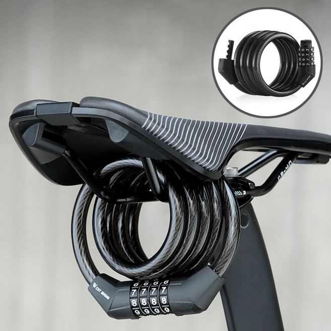 시그니처베이지 자전거 킥보드 번호키 자물쇠 YPZ106, 1개, 클리어블랙