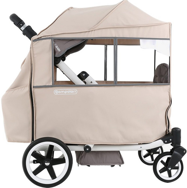 시크포베이비 프론토 웨건 전용 보낭 방풍커버, 베이지, 1개