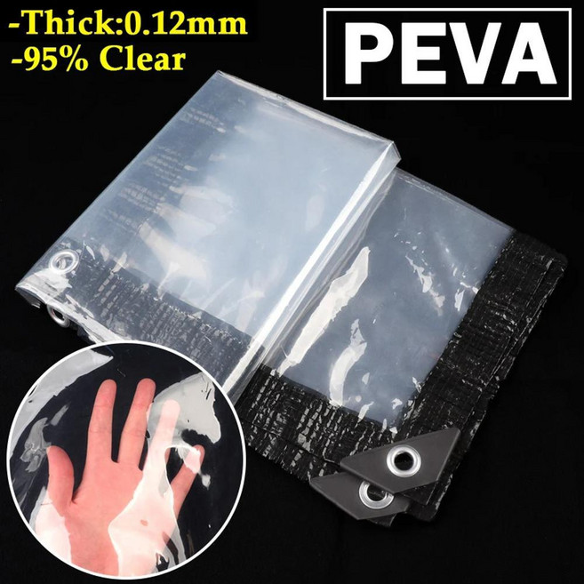 투명 방수 천 방풍 보온 필름 야외 파고라 커튼, 6. Black edge / O. 1x6m