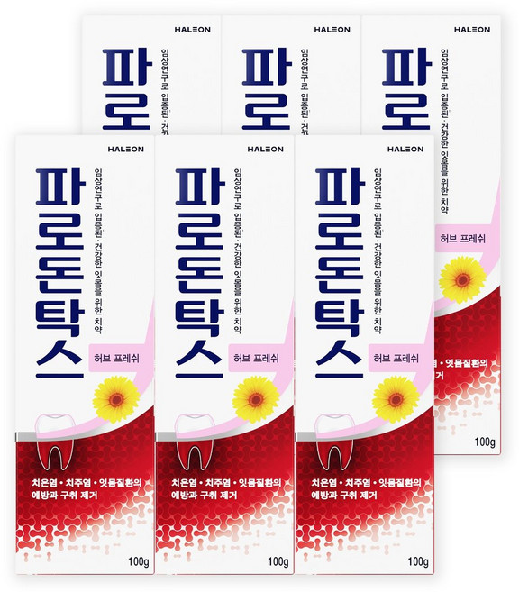 파로돈탁스 허브프레쉬 치약 100g 6입