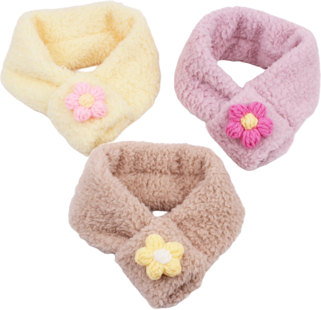 하니펫 반려동물 귀요미스카프 뽀글이목도리, 1개, 핑크