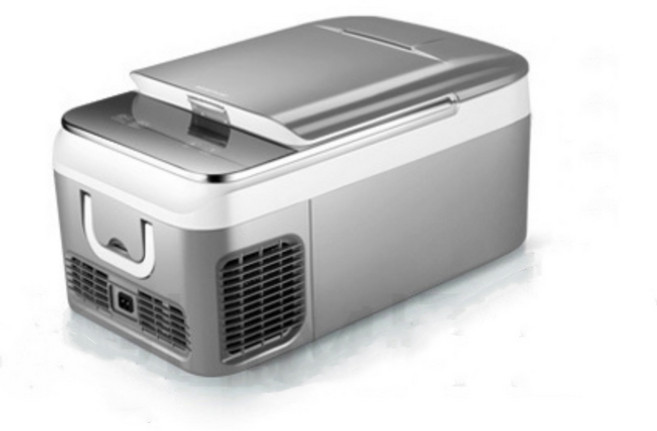 미홀 차량용 가정용 듀얼 냉장고, 18L, 그레이