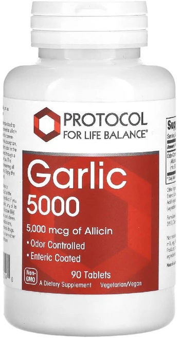 Protocol for Life Balance 갈릭 5000 5000mcg 90정, 1개 - 쿠팡