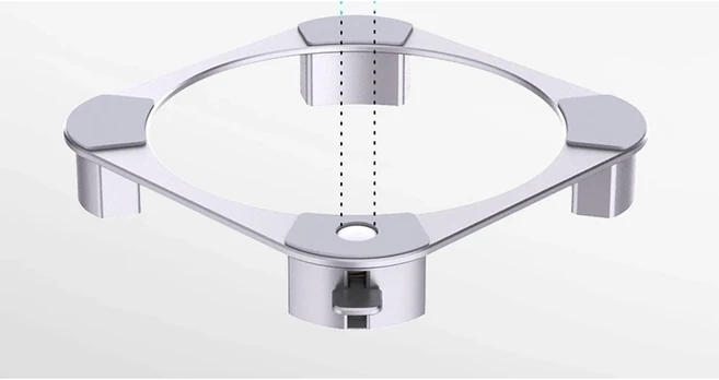 Mac Mini M4 Pro 2024 용 금속 데스크탑 스탠드 전원 버튼이있는 방열 알루미늄 마운트 독 냉각 홀더, 01 Metal Stand
