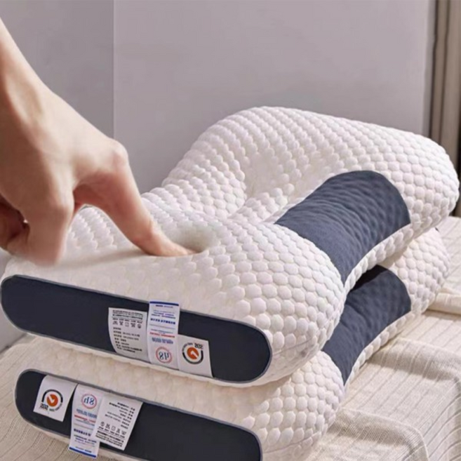 경추베개 목이편한 푹신한 꿀잠 베개, 1개, 그레이