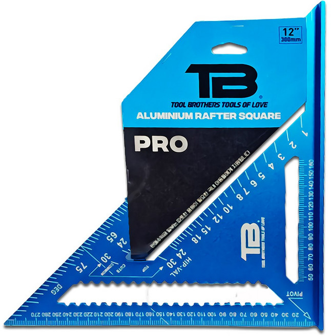 TB 툴브라더스 알루미늄 삼각자 각도자 스피드스퀘어 목공자 연귀자 300mm, 1개
