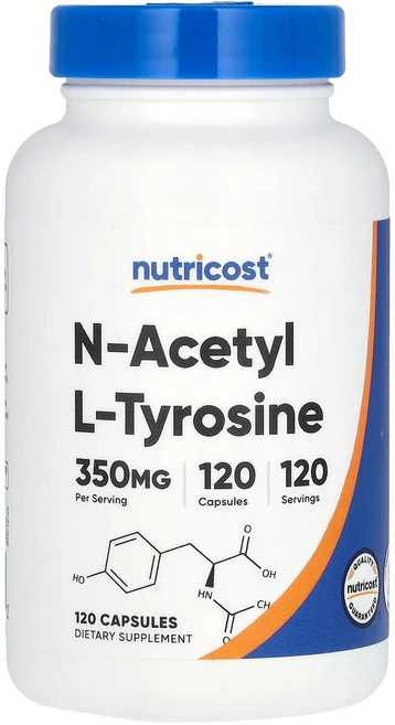 Nutricost N-아세틸 L-티로신 350mg 캡슐 120정, NutricostN아세틸L티로신350mg캡슐120정, 1개 - 쿠팡