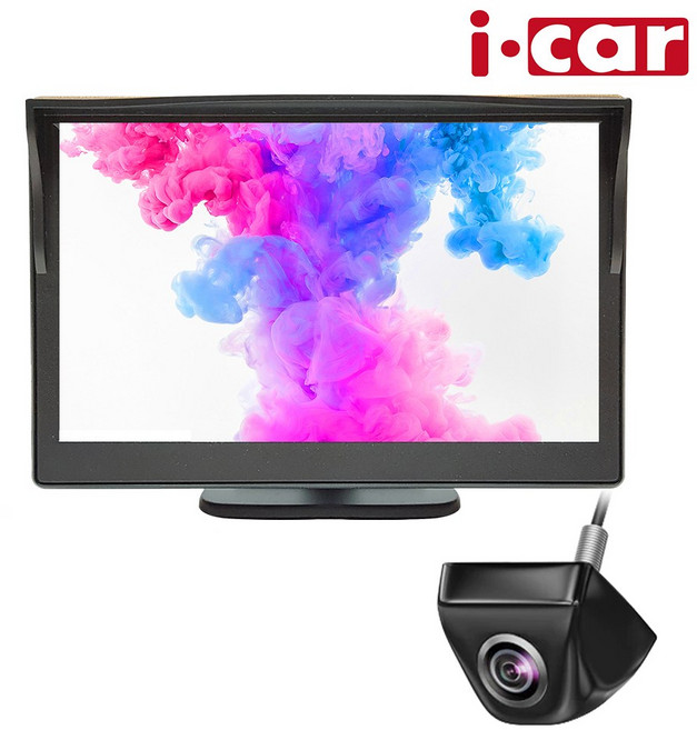 아이카 거치형 모니터 후방카메라 세트 6m, 블랙