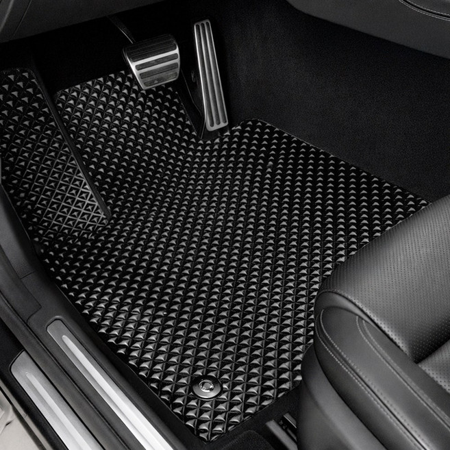 제니븐 TPE 카매트 자동차 차량용 발매트 바닥 고무 코일 매트 1열+2열, 블랙 1열+2열 (엣지없음), 컨텐츠참조