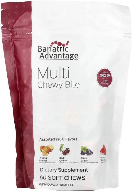 정말좋습니다 Bariatric Advantage 멀티 츄이 바이트 과일 혼합 소프트 츄 60개 빠르게배송해드릴게요, 1개, 60정 - 쿠팡