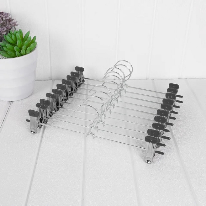 쿠빙홈 멀티스텐 논슬립 코팅 회전형 치마바지걸이 20개 1세트, 그레이