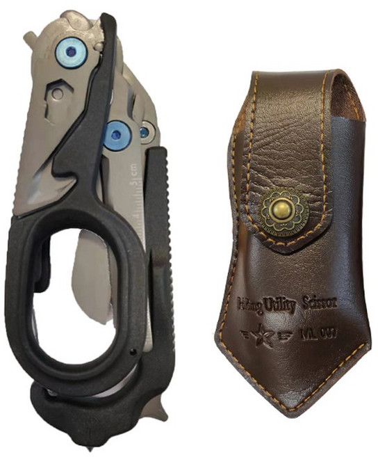 다기능 처치 멀티 가위 생존 조합 도구 접이식 야외, 01 black