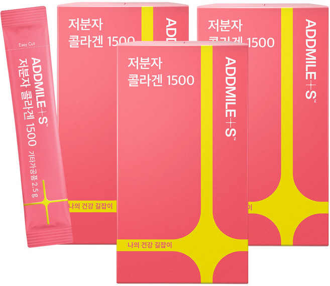 애드마일스 저분자 콜라겐 1500 30p, 75g, 3개