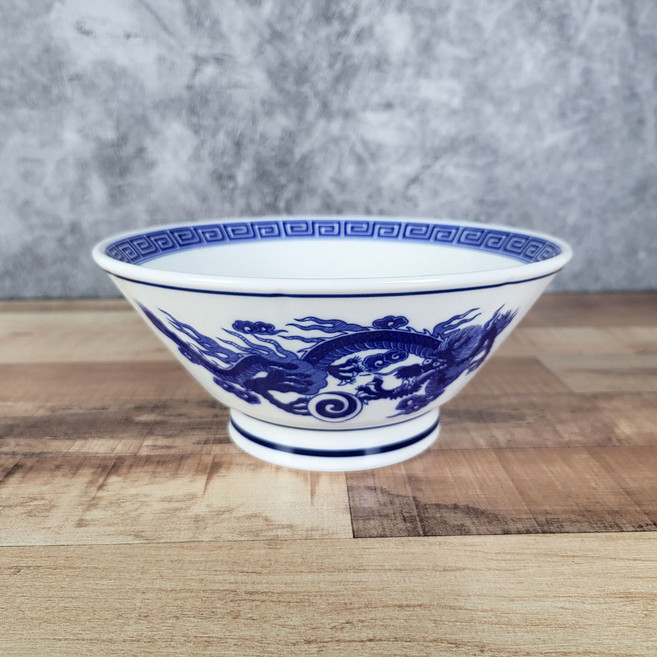 카네토라 츠케멘 그릇 라멘기 19.8x 8.8cm, 1개, 흰색블루