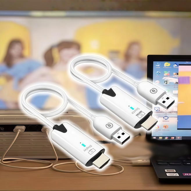 Mochae HDMI 무선 송수신기 연장기 전송기 30m 전송 거리 1080P 고화질 영상 노트북, 1개, 화이트 플라스틱