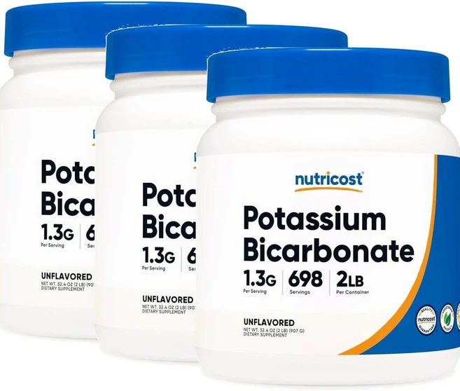 뉴트리코스트 포타슘 칼륨 바이카보네이트 파우더 Nutricost Potassium Bicarbonate, 3개, 907g - 쿠팡