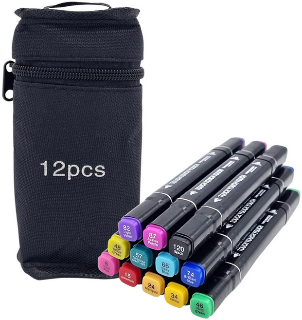 더이안 KC인증 트윈 디자인 마카펜 12색