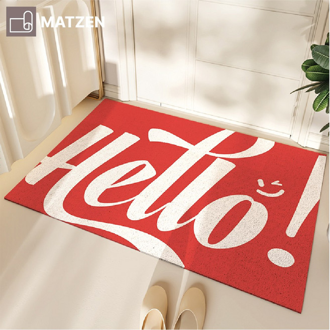 매트젠 업소용현관매트 코일매트 웰컴매트, 04. 큰글씨헬로(레드), 1개
