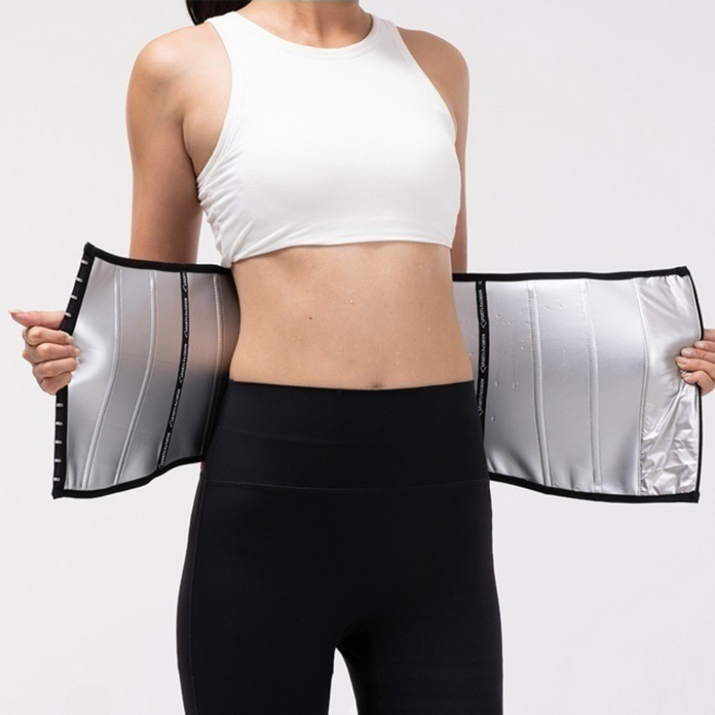 스포츠 다이어트 발열 땀벨트 코르셋 복대, 블랙, 1개
