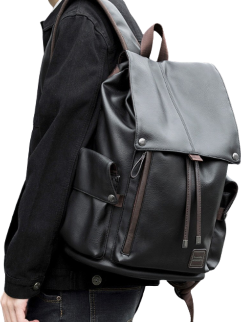 지디오 남성 가죽 백팩 멀티포켓 대용량 배낭 노트북가방 남자백팩