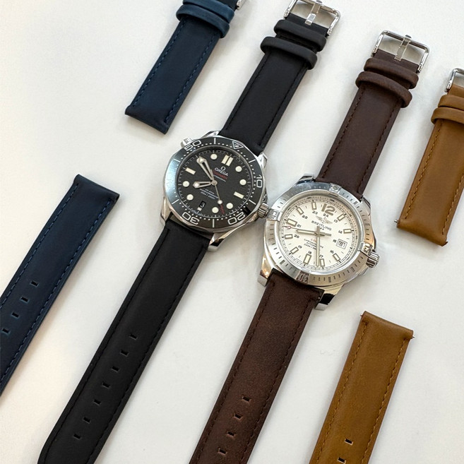 가죽 시계줄 클래식 밴드 20mm 22mm 세이코 티쏘 오메가 해밀턴 스마트워치 호환