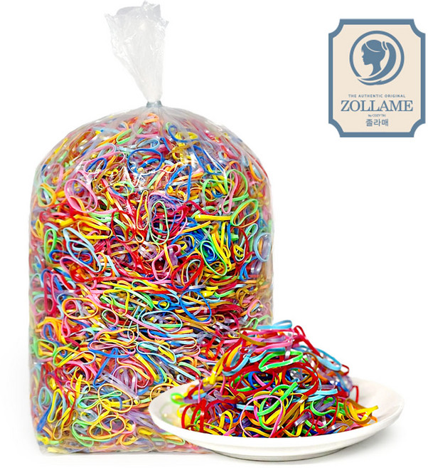 졸라매 대용량 안아픈 머리 고무줄 1kg (KC인증)