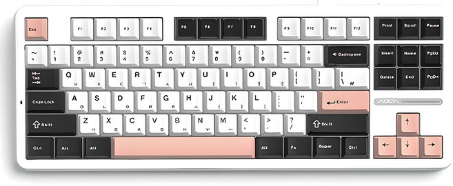 AULA F87 Pro 독거미 유무선 텐키리스 기계식 키보드 한글, 올리비아 화이트, F87Pro, 저소음 피치축