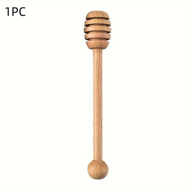 지속 가능한 나무 꿀 디퍼 천연 벌집 건강 및 생활 부엌에 이상적 1 개, 01 브라운, 1개