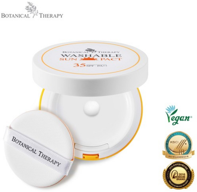 보타니컬테라피 베이비 워셔블 썬팩트 SPF35 PA+++, 15g, 1개
