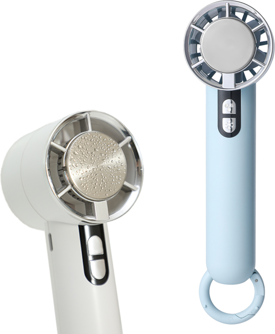 NUNUHANA 휴대용 무선 급속 냉각 손 선풍기 DM33, 블루